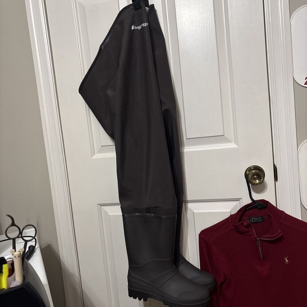 Frogg Toggs Brown Rana Bootfoot PVC Hip Wader Lug Sole Size 9